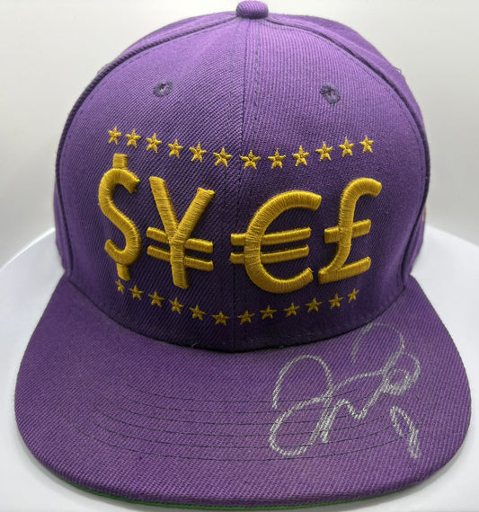 Floyd Mayweather Signed The Money Team (TMT) $￥€£ Official Purple Flat Brim Cap + Cert