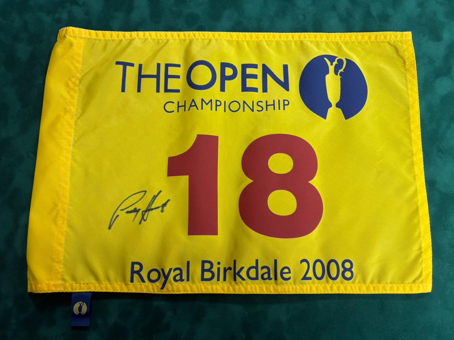 2008 Open at Royal Birkdale Golf Flag Signed by Winner Pádraig Harrington + Dealer COA