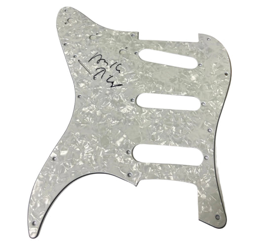 Mike Rutherford - Mike & The Mechanics Signed Electric Guitar Pickguard + Dealer COA