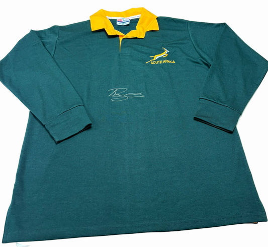 Rugby World Cup Winner Schalk Burger Signed Springboks' Shirt + Dealer COA