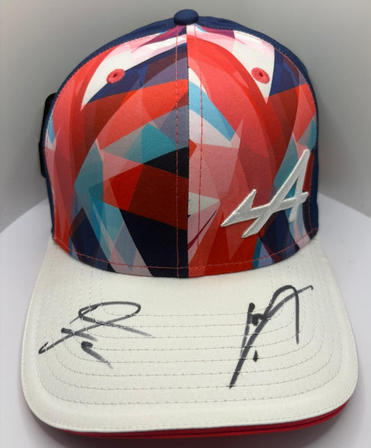 Pierre Gasly & Franco Colapinto Alpine F1 Drivers Signed 9SEVENTY Silverstone F1 Cap + COA