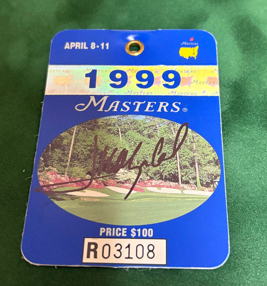 1999 Augusta Masters Ticket Signed by Winner José María Olazábal + Dealer COA