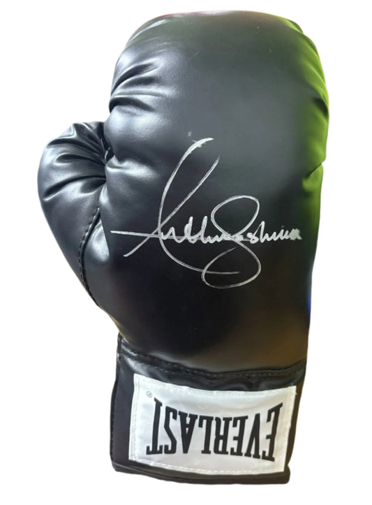 Anthony Joshua 'AJ' World Heavyweight Champion Signed Black Everlast Boxing Glove + COA