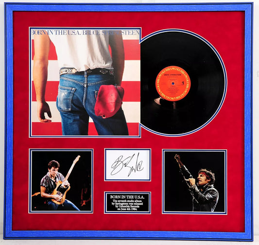 Bruce Springsteen 'Born in the USA' Framed & Signed Vinyl Display + Dealer COA