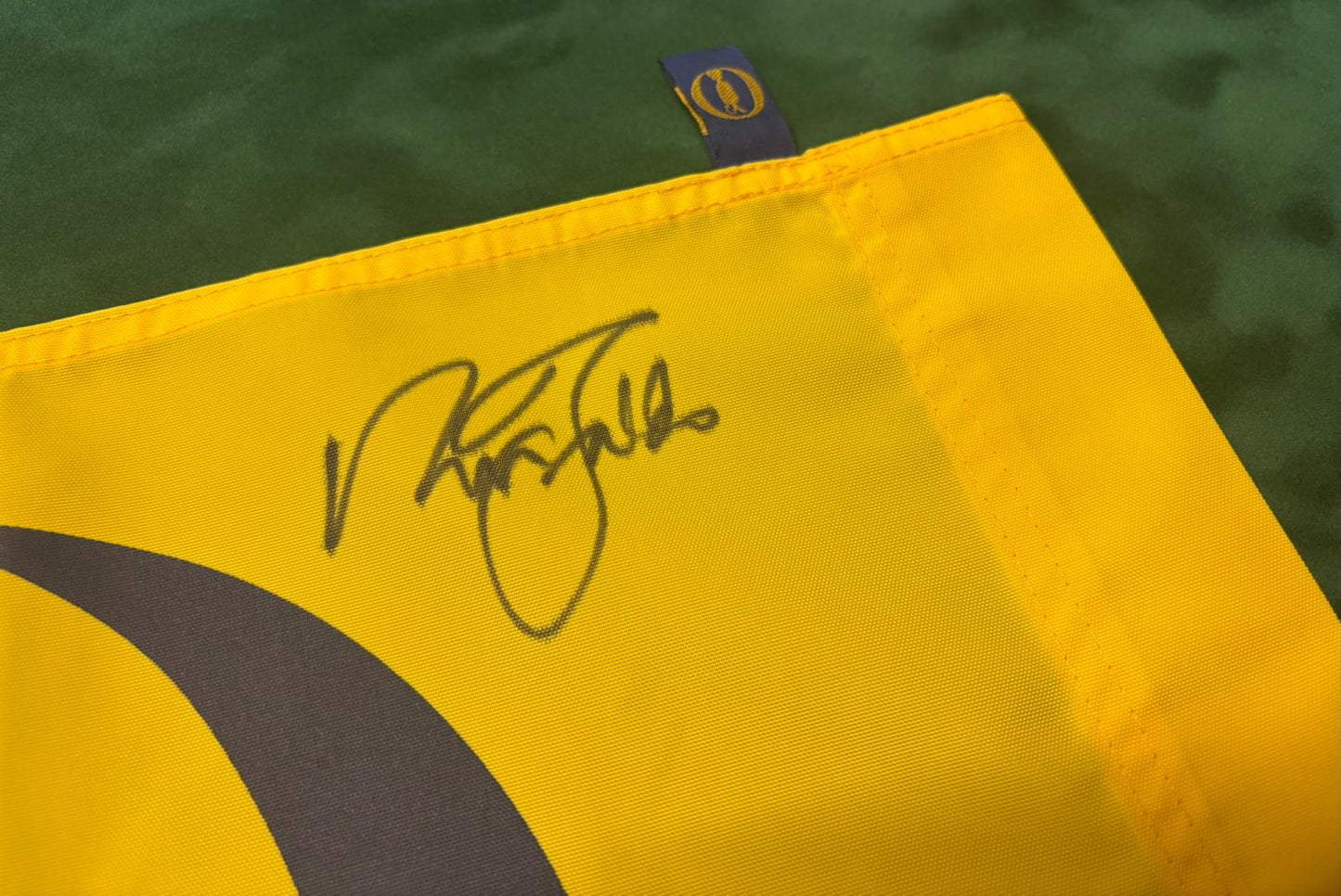 Sir Nick Faldo Major Champion Signed 155th Open at St Andrews Golf Flag + Cert