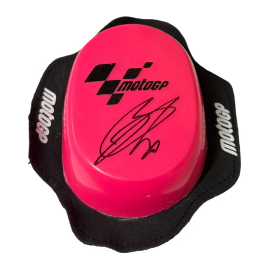 Francesco Bagnaia #63 Ducati Lenovo MotoGP Rider Signed Pink Knee Slider + COA