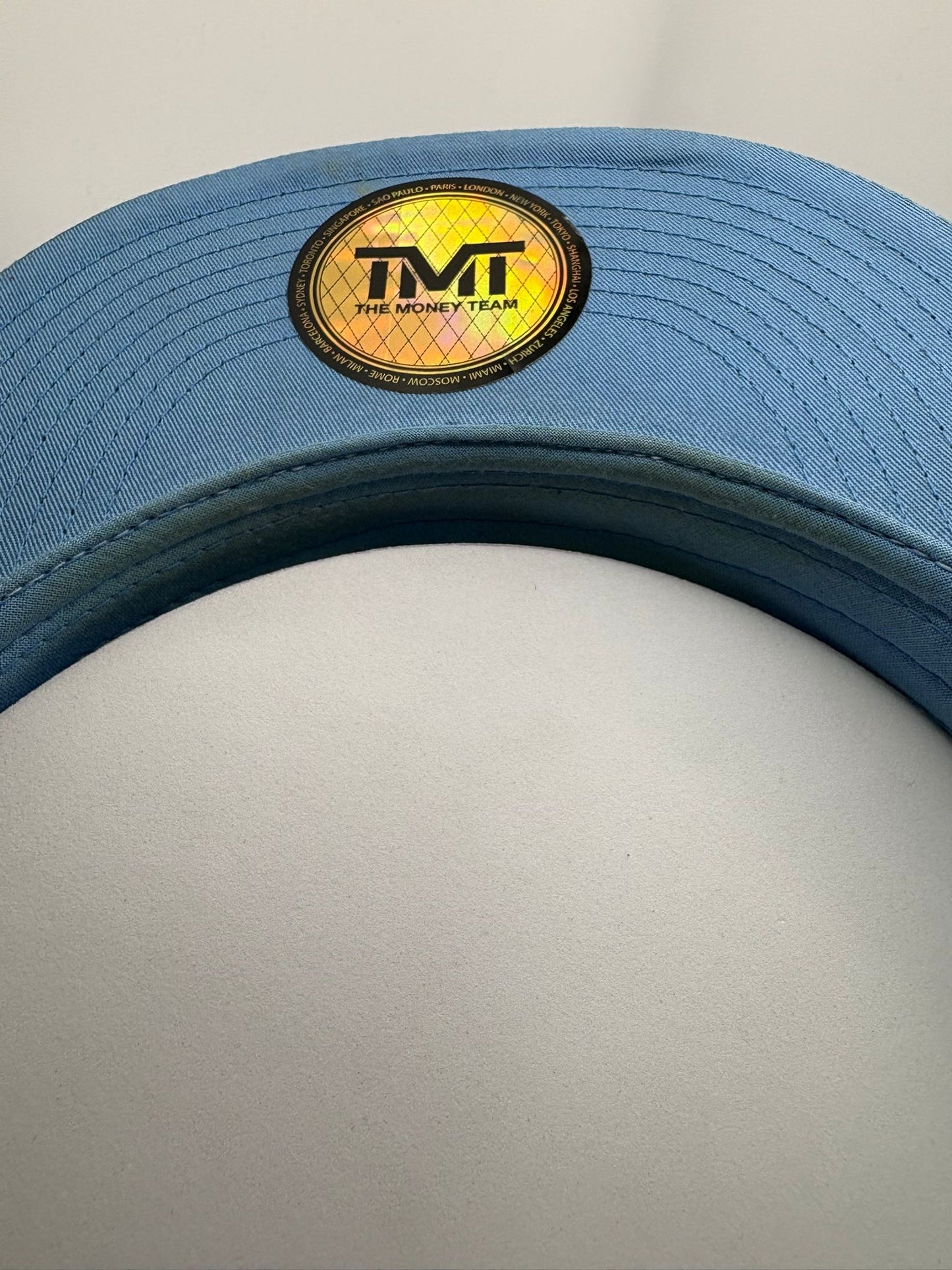 Floyd Mayweather Signed The Money Team (TMT) Official Blue & White Flat Brim Cap + Cert
