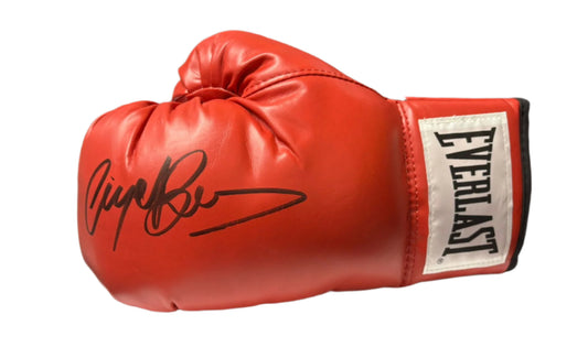 Nigel Benn 'The Dark Destroyer' Signed Red Everlast Boxing Glove + Cert