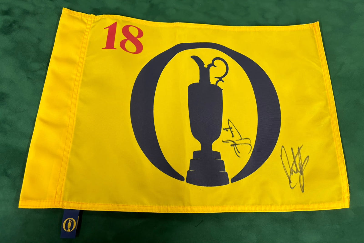 Cam Smith & Francesco Molinari Open Champions Signed Undated Golf Flag + Cert