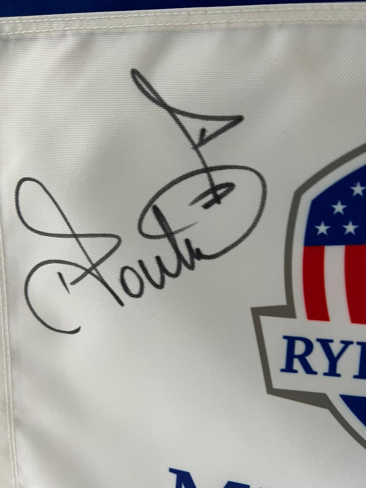 'The Miracle at Medinah' 2012 Ryder Cup Golf Flag Display Signed by Ian Poulter + Cert