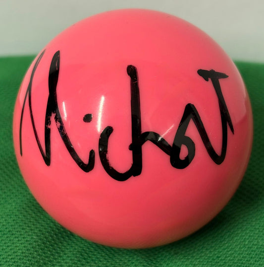 Polish Snooker Player Michal Szubarczyk Signed Pink Snooker Ball + Dealer COA