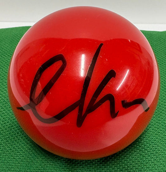 2024 WSF Open Champion Cheung Ka Wai Signed RED Snooker Ball + Dealer COA