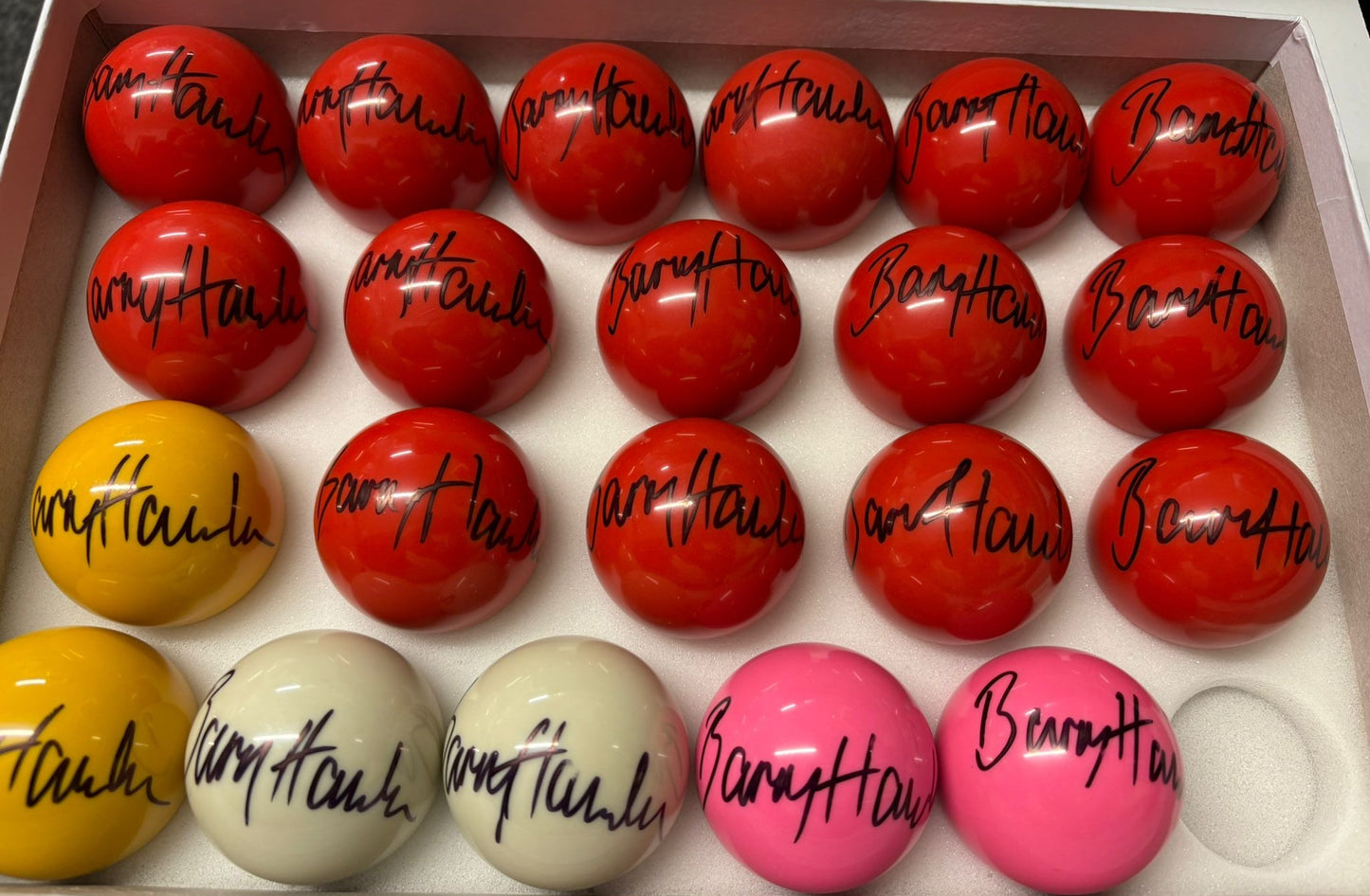 Four - Time Ranking Event Winner Barry Hawkins Signed White Snooker Ball + COA