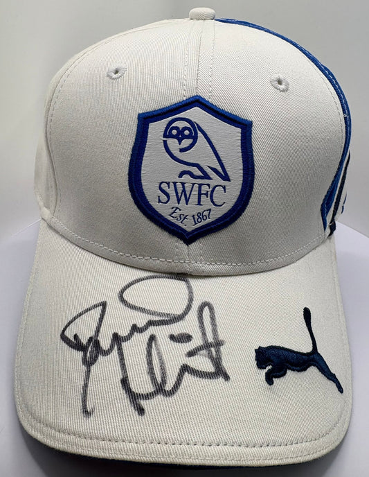 David Hirst- Sheffield Wednesday Signed SWFC Football Cap + Dealer COA