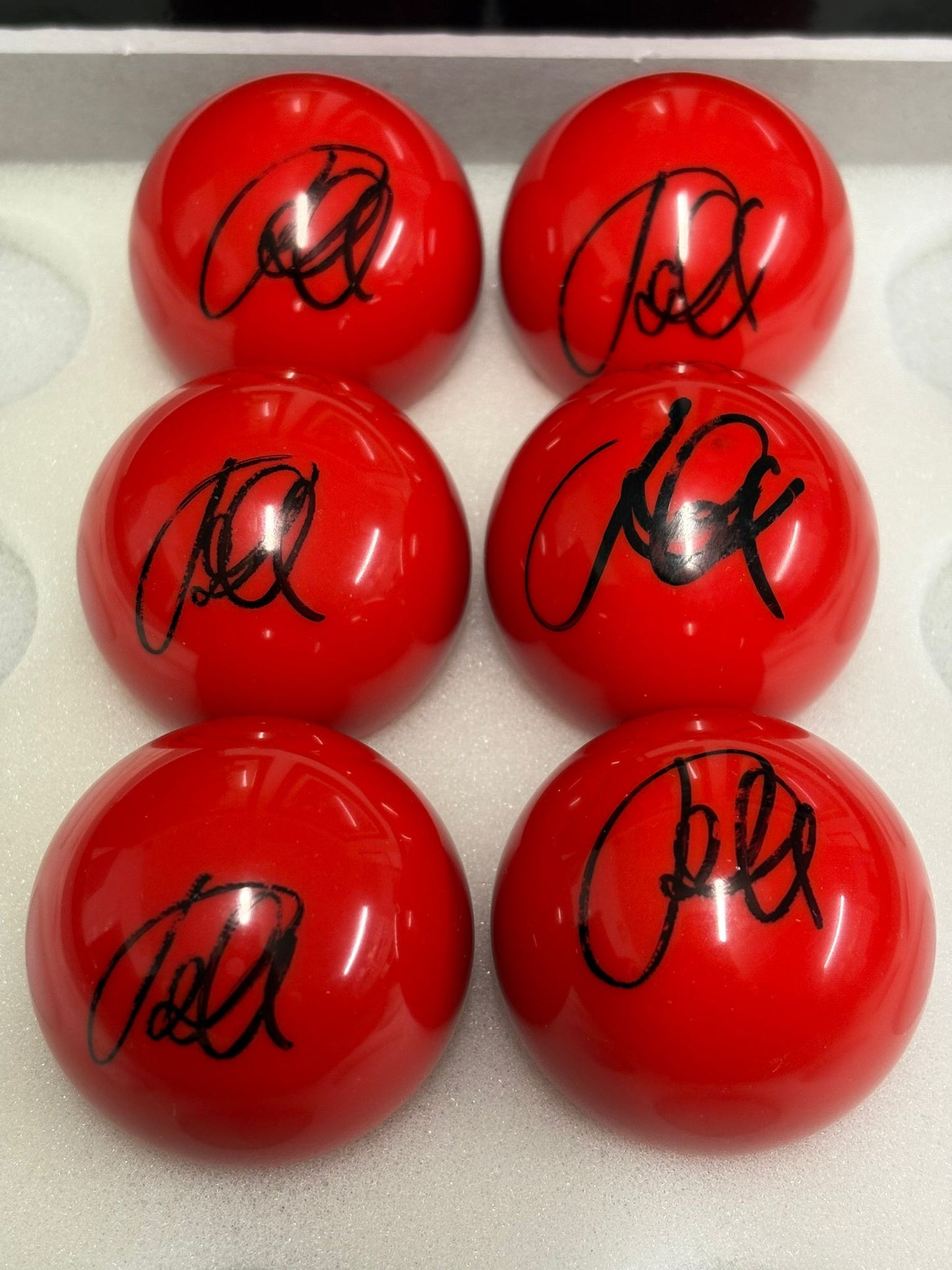 John Higgins Signed RED Snooker Ball + Dealer COA