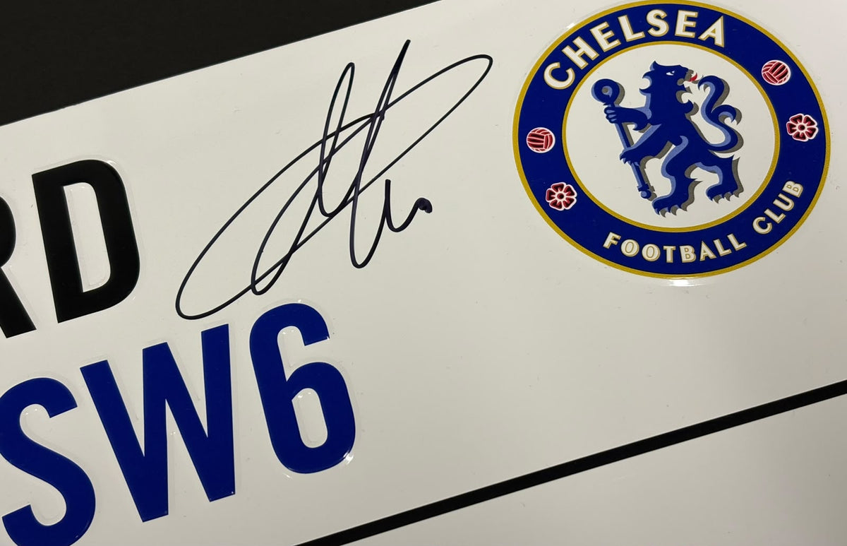 Eden Hazard Signed Stamford Bridge SW6 - Chelsea FC Football Street Sign + COA