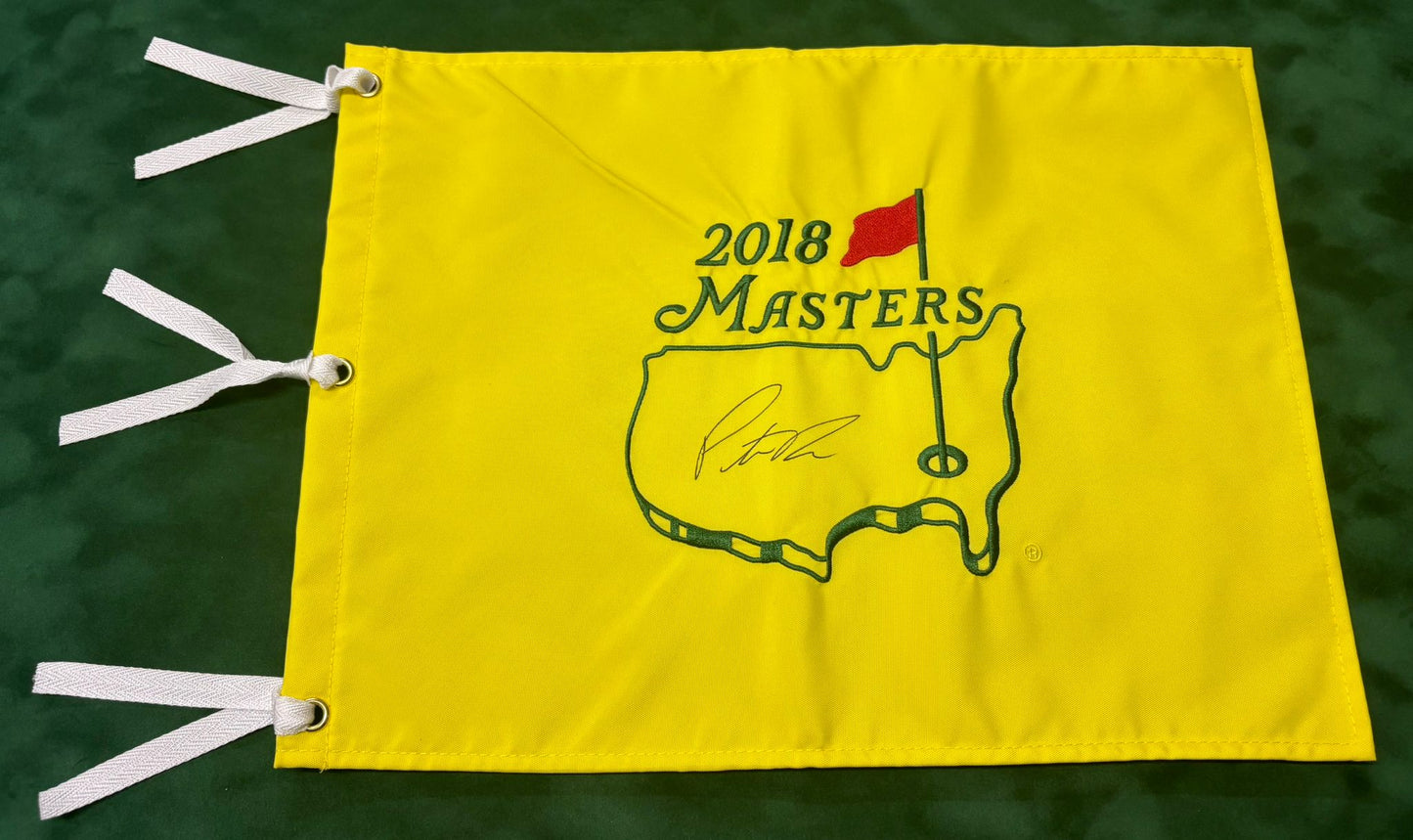 Patrick Reed 2018 Augusta Masters Champion Signed Golf Flag + Dealer Cert