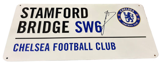 Ruud Gullit - Dutch Footballer Signed Chelsea FC Street Sign + Dealer COA