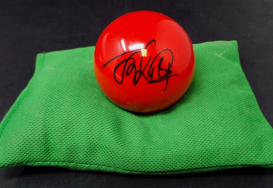 Ding Junhui Signed RED Snooker Ball + Dealer COA