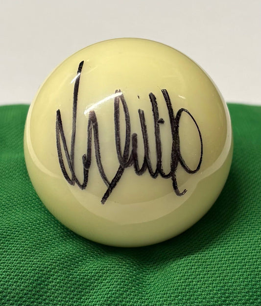 Jimmy White Signed WHITE Snooker Ball + Dealer COA