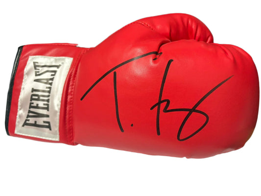Tyson Fury 'The Gypsy King' World Heavyweight Champion Signed Red Everlast Boxing Glove + Cert (Large Autograph)