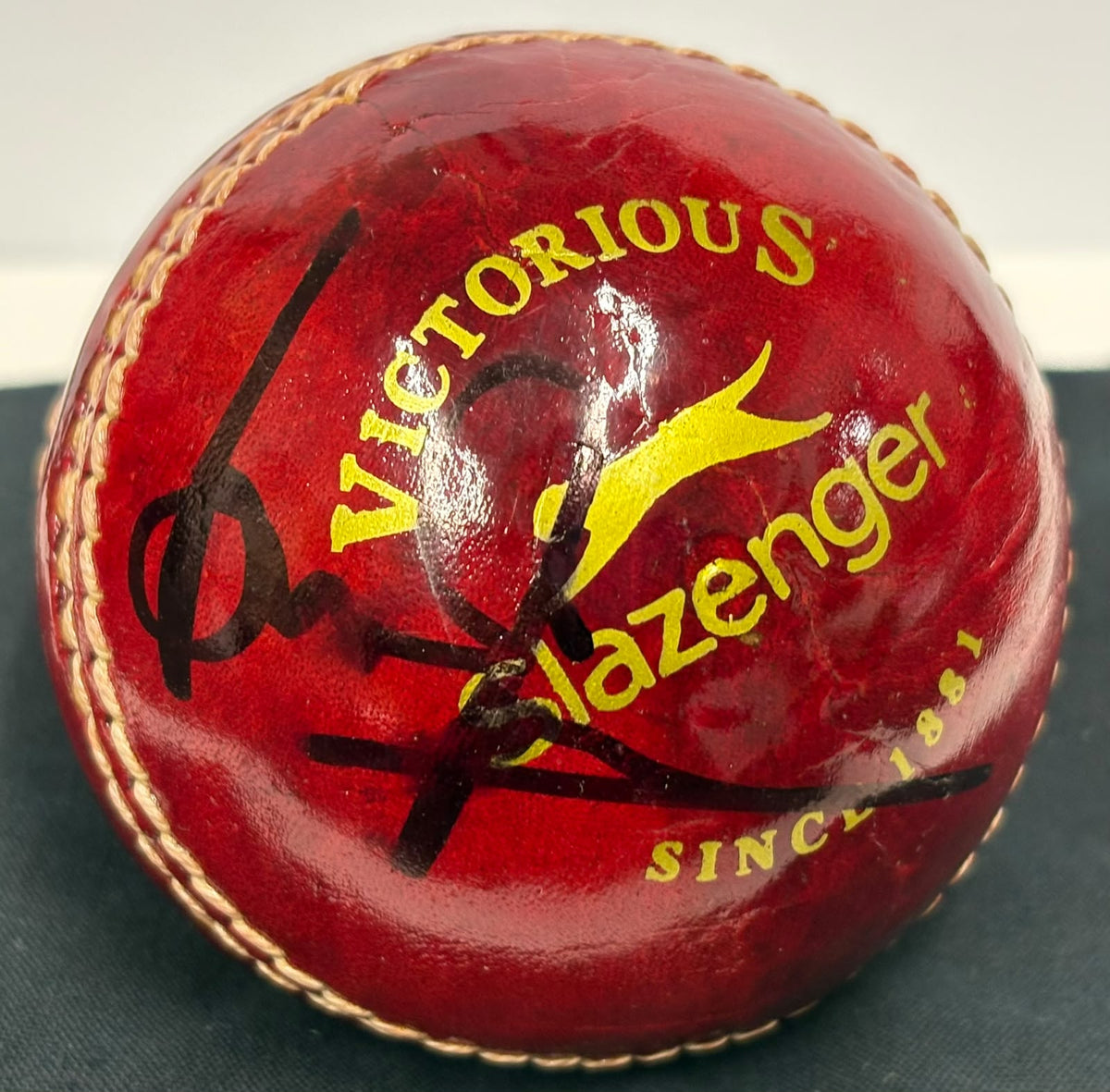 Brian Lara 'The Prince' - Star Batsmen Signed Red Cricket Ball + Dealer Cert