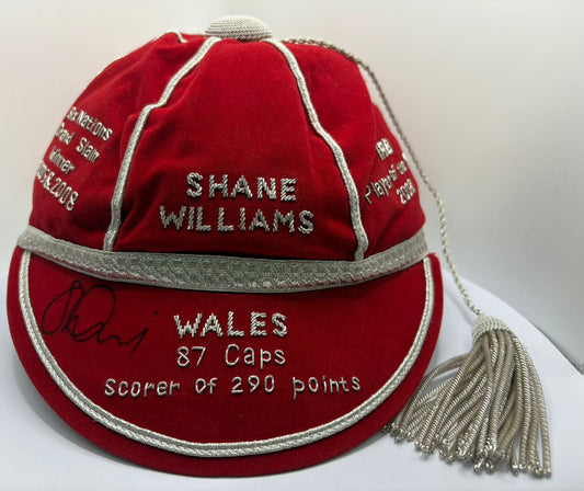 Shane Williams Signed Wales Tribute Rugby Cap with Welsh Honours Embroidered with COA (2)