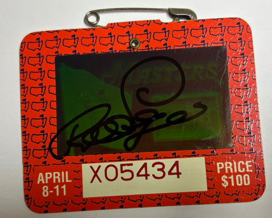 1993 Augusta Masters Ticket Signed by Winner Bernhard Langer + Dealer COA