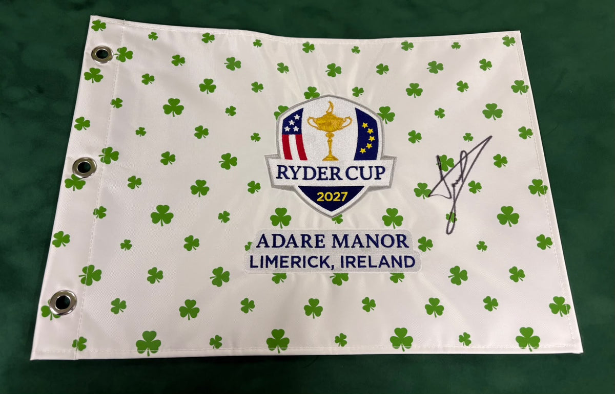 Luke Donald Signed 2027 Ryder Cup @ Adare Manor (Ireland) Golf Pin Flag + COA