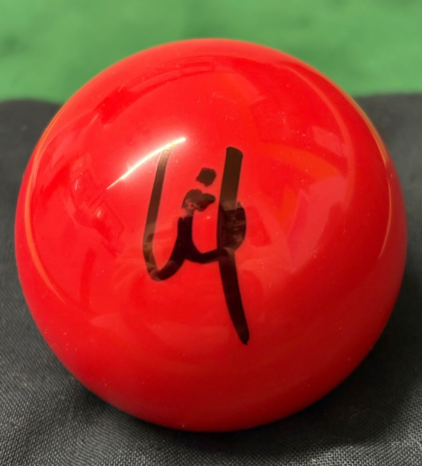 2024 Scottish Open Winner Lei Peifan Signed Red Snooker Ball + Dealer COA
