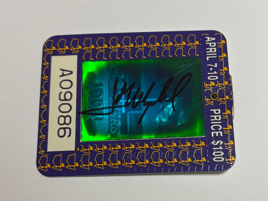 1994 Iridescent Augusta Masters Ticket Signed by Winner José María Olazábal + Dealer COA