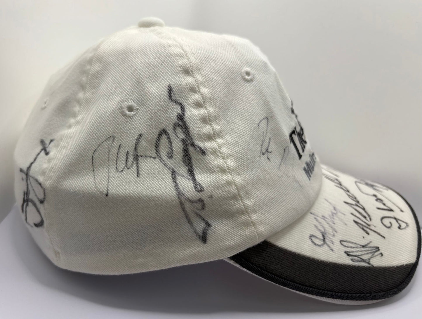 2002 Open at Muirfield Golf Cap Signed by 10 (Langer, Woosnam) + Dealer COA