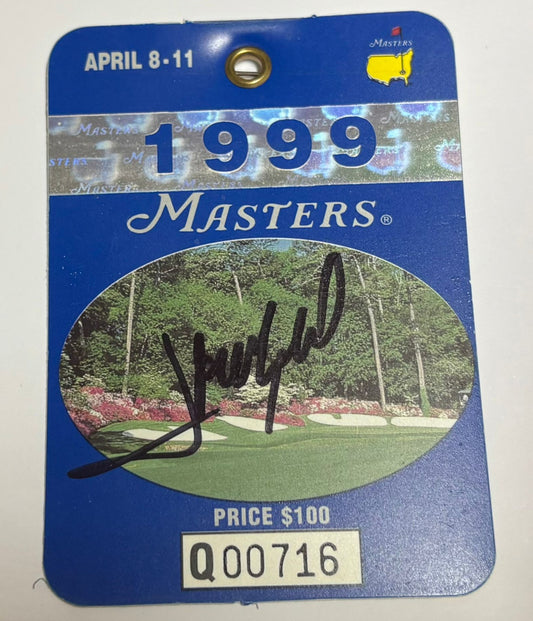 1999 Augusta Masters Ticket Signed by Winner José María Olazábal + Dealer COA