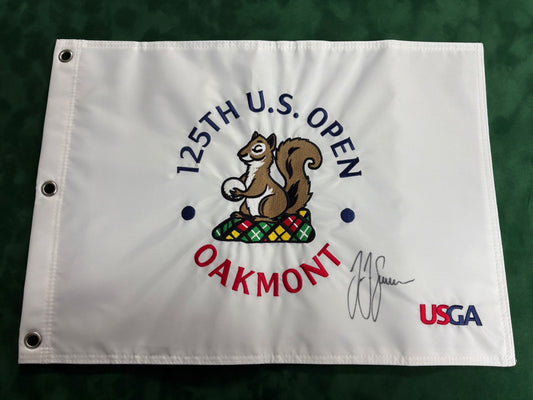 125th US Open at Oakmont Golf Flag Signed by Winner JJ Spaun + Dealer COA