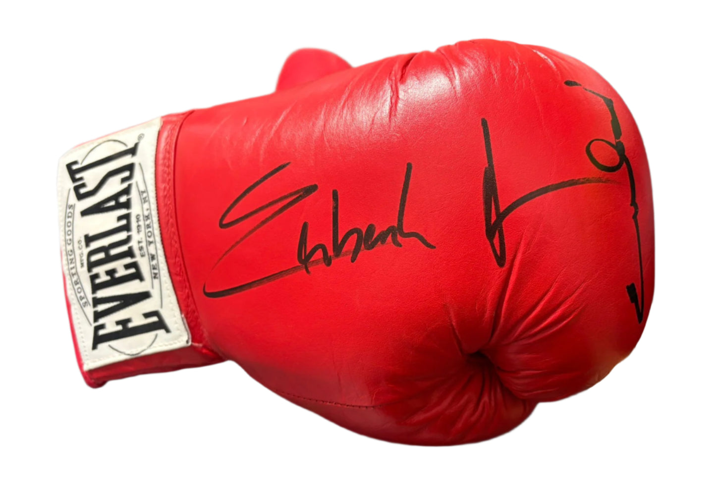 Champion Boxers Chris Eubank Jnr & Snr Signed Red Everlast Boxing Glove + Cert
