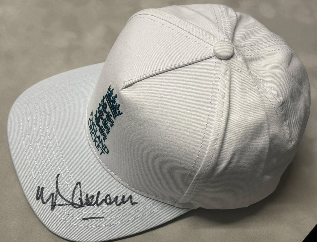 Michael Vaughan Former England Cricket Captain Signed White Cap + Dealer Cert