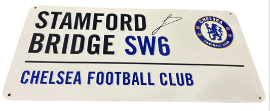 Ruud Gullit - Dutch Footballer Signed Chelsea FC Street Sign + Dealer COA