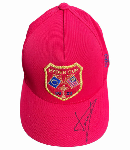 2023 Team Europe Captain Luke Donald Signed Red Ryder Cup Golf Cap + Dealer COA