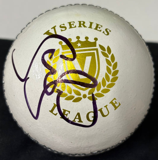 Stuart Broad England Cricketer Signed White Cricket Ball + Dealer COA
