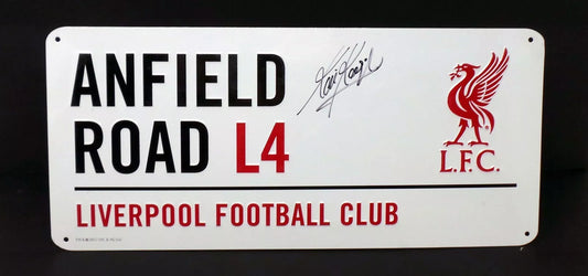 Kevin Keegan Signed Liverpool FC Street Sign with COA