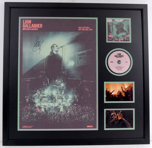 Liam Gallagher Signed & Framed MTV Unplugged Poster CD Display with COA (2)