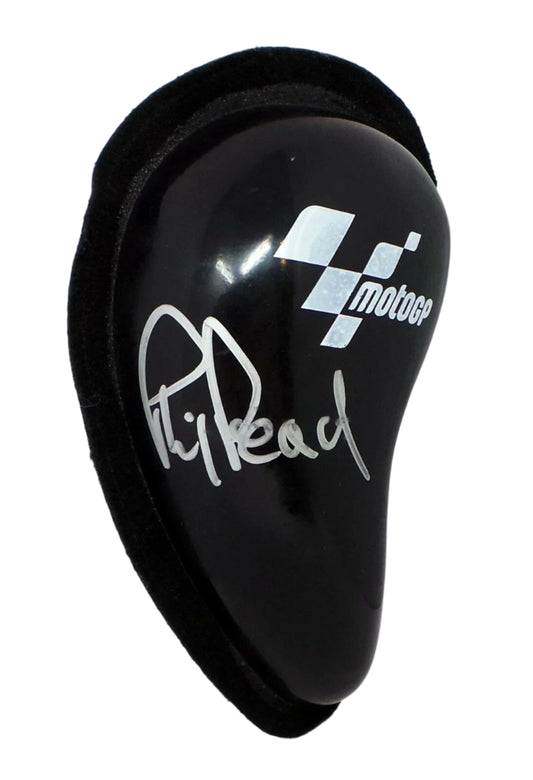 Phil Read MotoGP Legend Signed Motorbike Leathers Knee Slider + Dealer COA