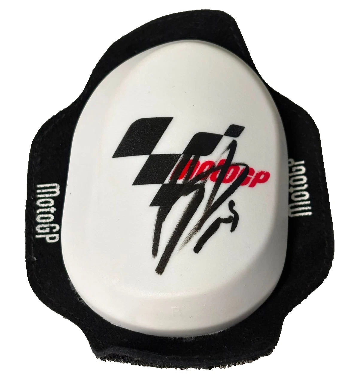 Francesco Bagnaia #63 2x MotoGP World Champion Signed White Knee Slider + Cert