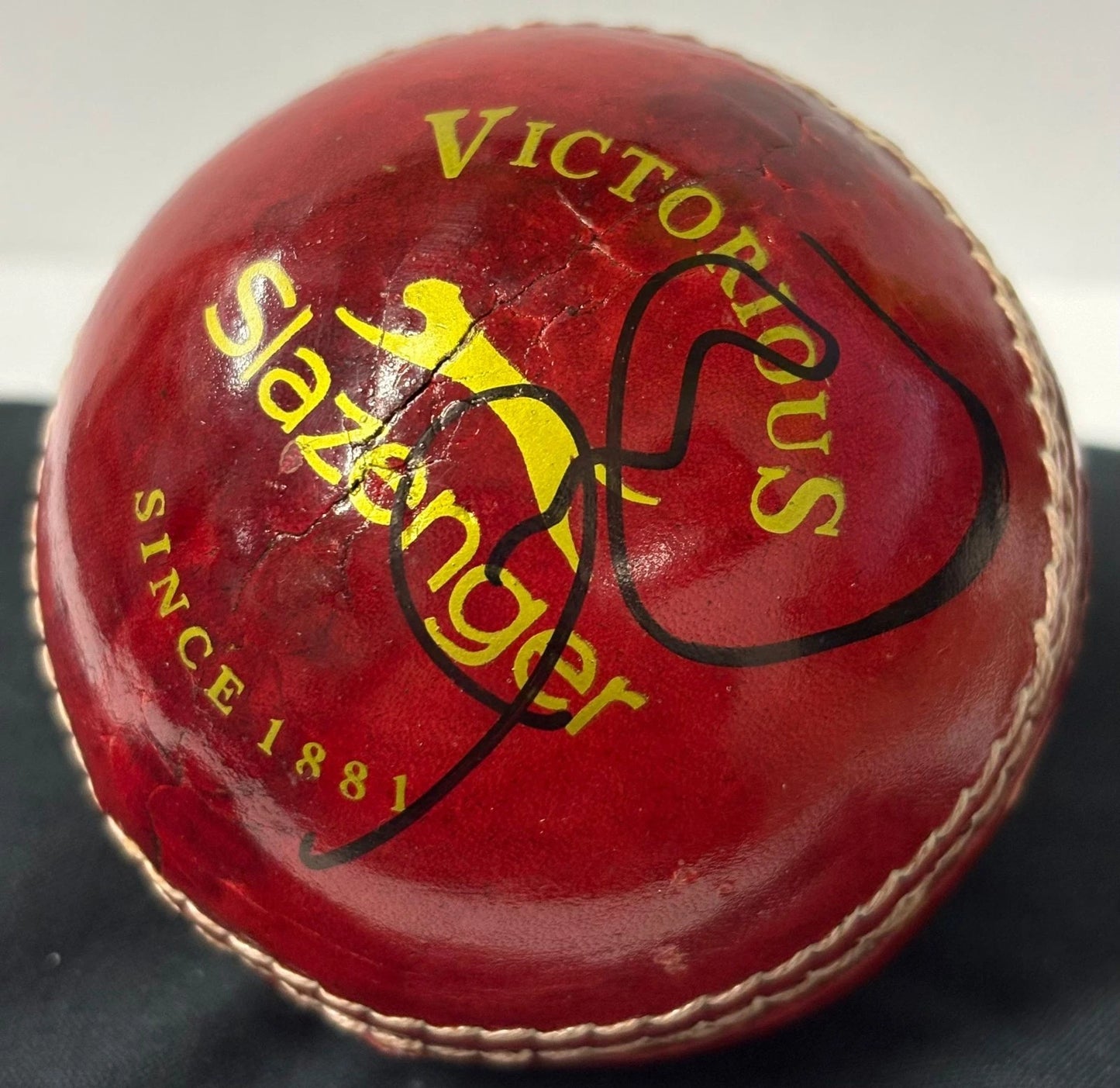 Steve Harmison Former England Fast Bowler Signed Red Cricket Ball + Dealer Cert