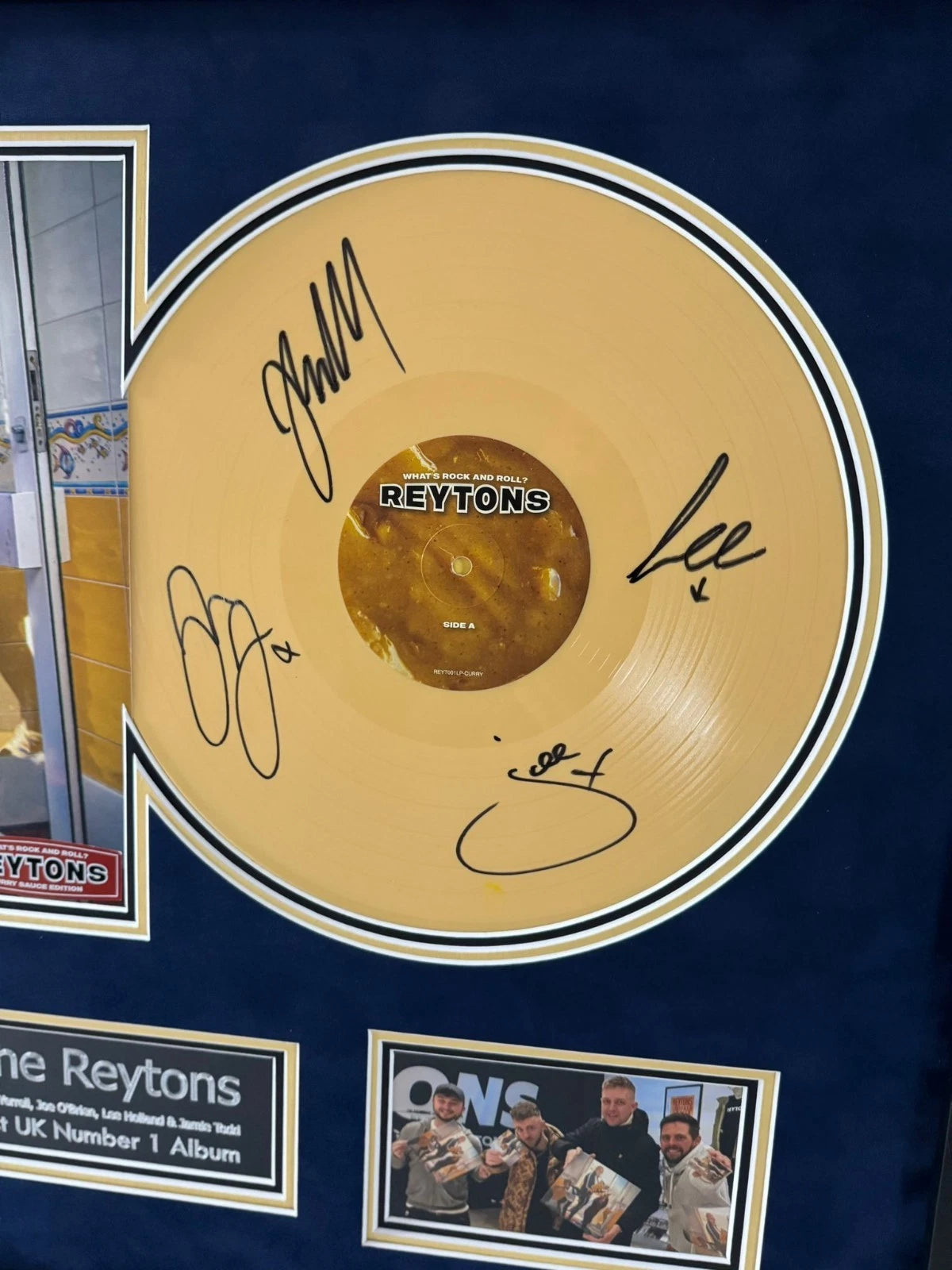 The Reytons Signed & Framed Album What's Rock and Roll? Curry Sauce Ltd Ed + COA