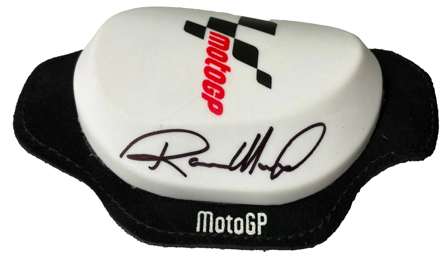 Randy Mamola 500cc MotoGP Road Racing Legend Signed Knee Slider + Dealer Cert