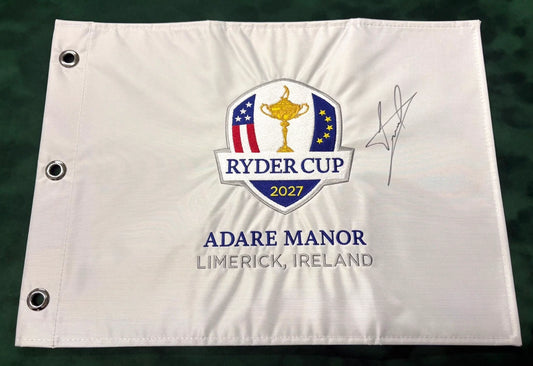 Luke Donald 2027 Team Europe Ryder Cup Captain Signed Adare Manor Golf Flag + COA