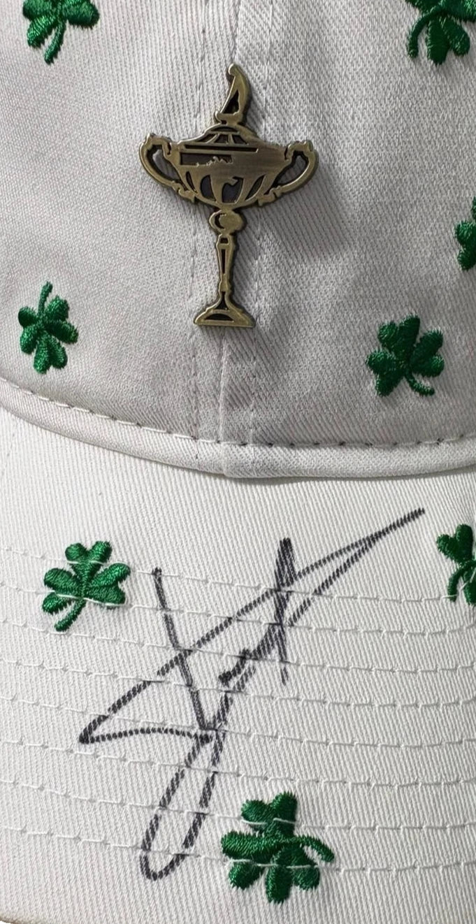 Luke Donald 2027 Team Europe Ryder Cup Captain Signed Shamrock Golf Cap + Cert