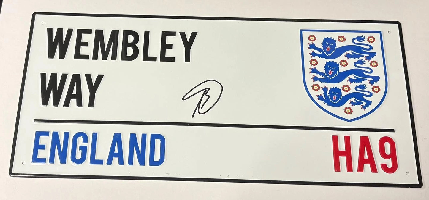 Ashley Cole Signed England Wembley Way Football Street Sign - 107 Caps + Cert