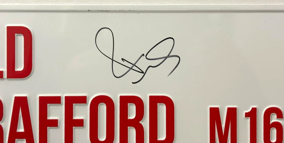 Paul Scholes Signed Manchester United Old Trafford Football Street Sign + COA